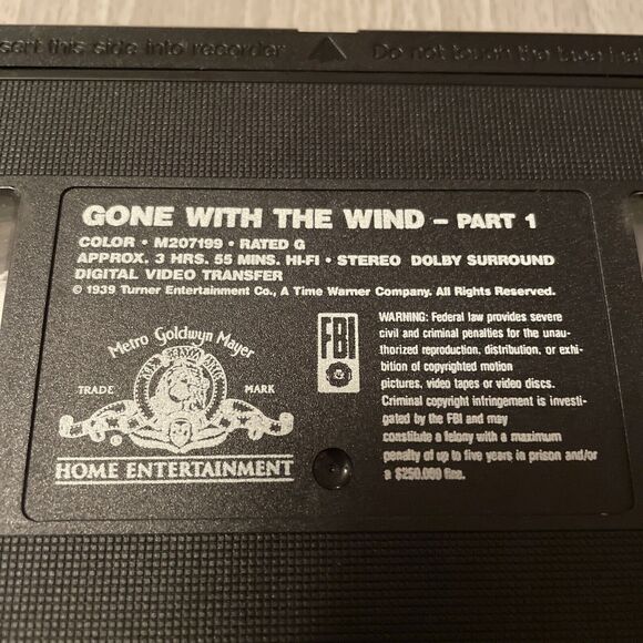 Gone With the Wind (VHS, 1998, Digitally Re-Mastered) - Picture 9 of 11